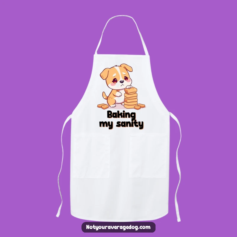 Funny Confused Dog Treat Apron: Cook with Comedic Canine Support