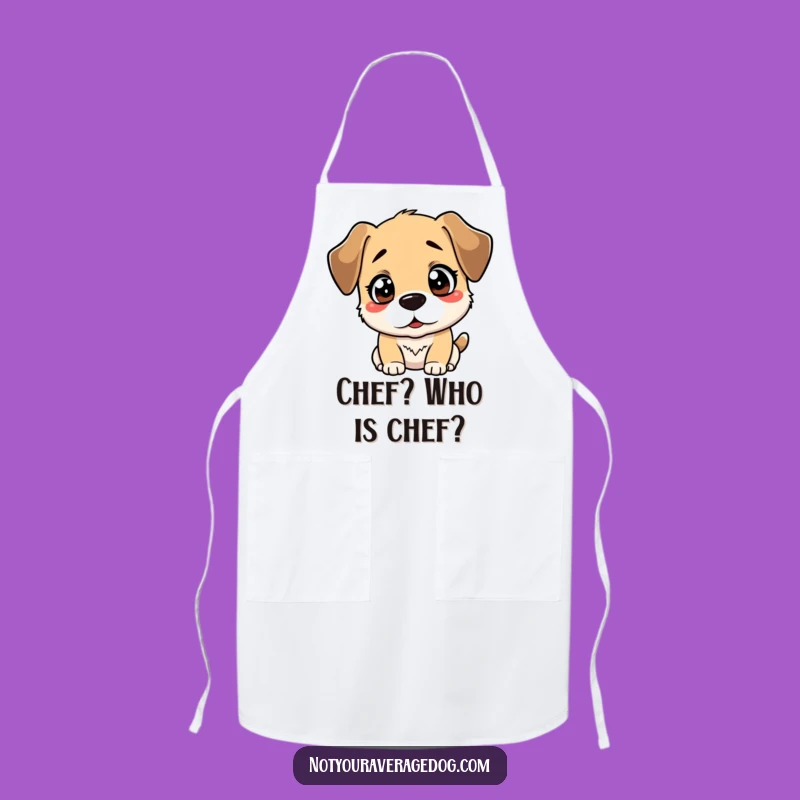 Funny Bewildered Dog Apron: Cook Up Laughs in the Kitchen