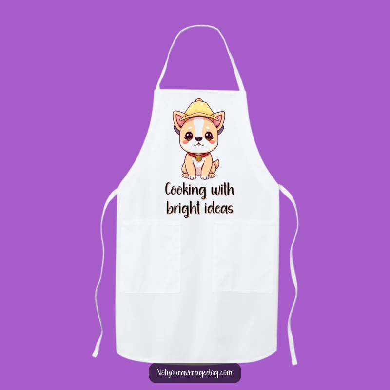 Funny Dog Lampshade Hat Apron - Chef's Whimsical Companion for Kitchen Laughter