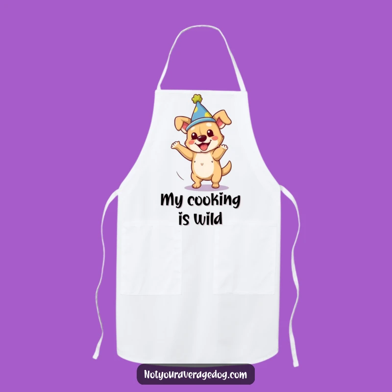 Funny Dog Clumsy Spin Apron: Cook with Comedic Flair