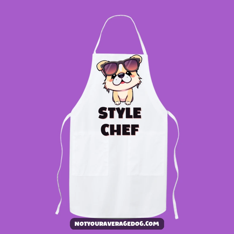 Funny Dog Sunglasses Chef Apron: Hilarious Kitchen Pup Style Gift