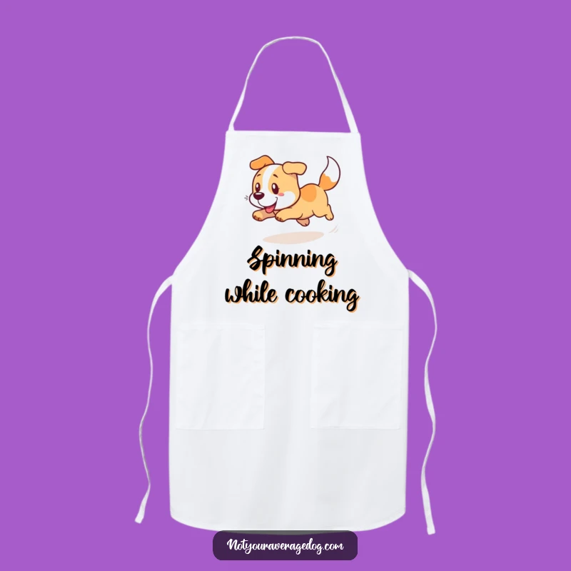 Funny Dog Tail Spin Apron: Cook With Canine Comedy And Energy Funny Gift