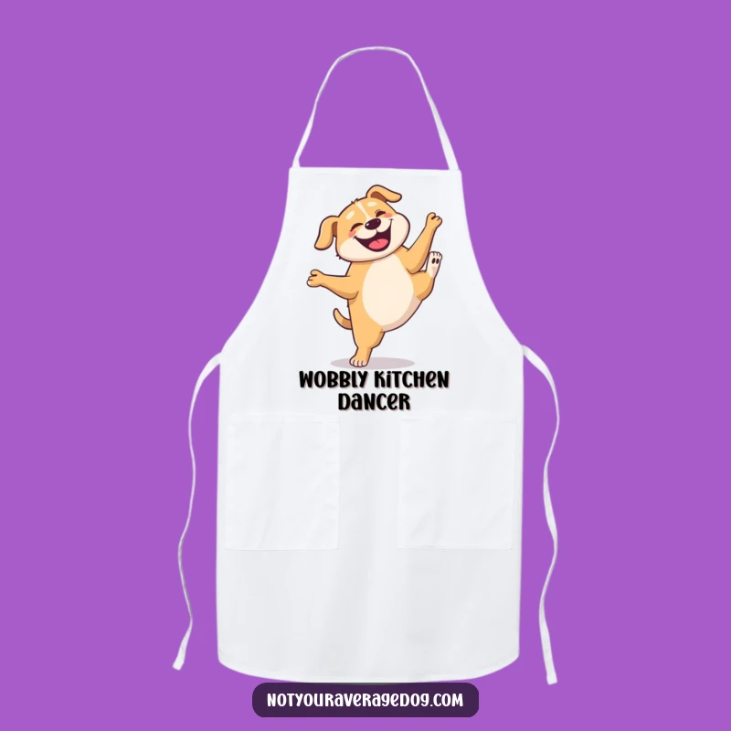 Funny Dog Cartwheel Apron: Cook with Comedic Canine Flair