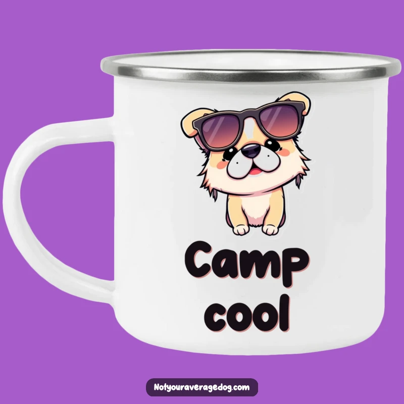 Funny Dog Sunglasses Adventure Camping Mug: Outdoor Style Mishap Gift