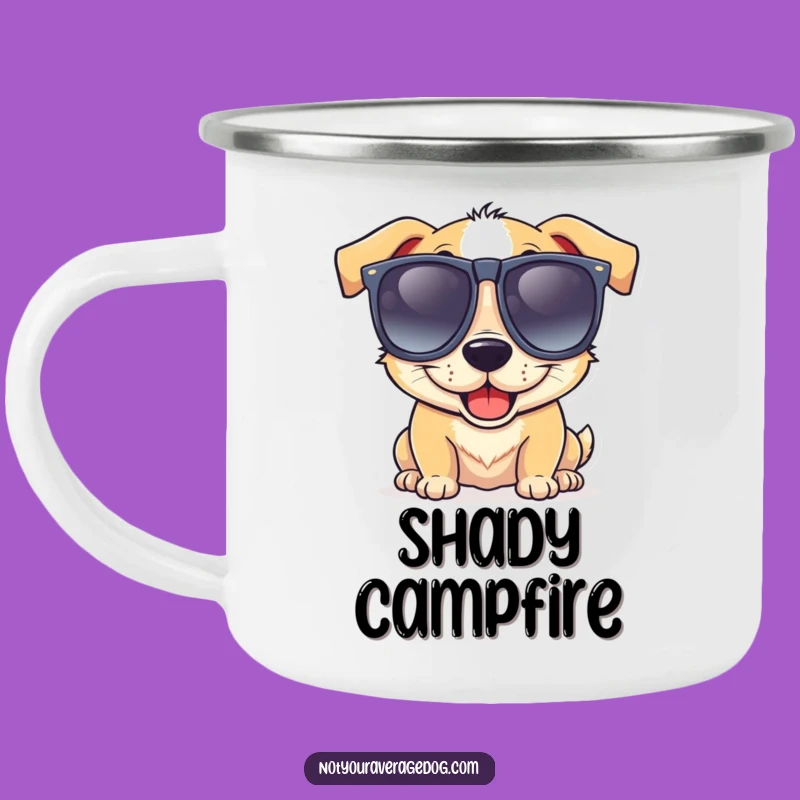 Durable Funny Goofy Dog Sunglasses Camping Mug - Adventure in Style