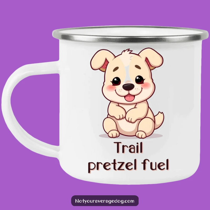 Funny Pretzel Dog Camping Mug: Adventure Fuel with a Twist