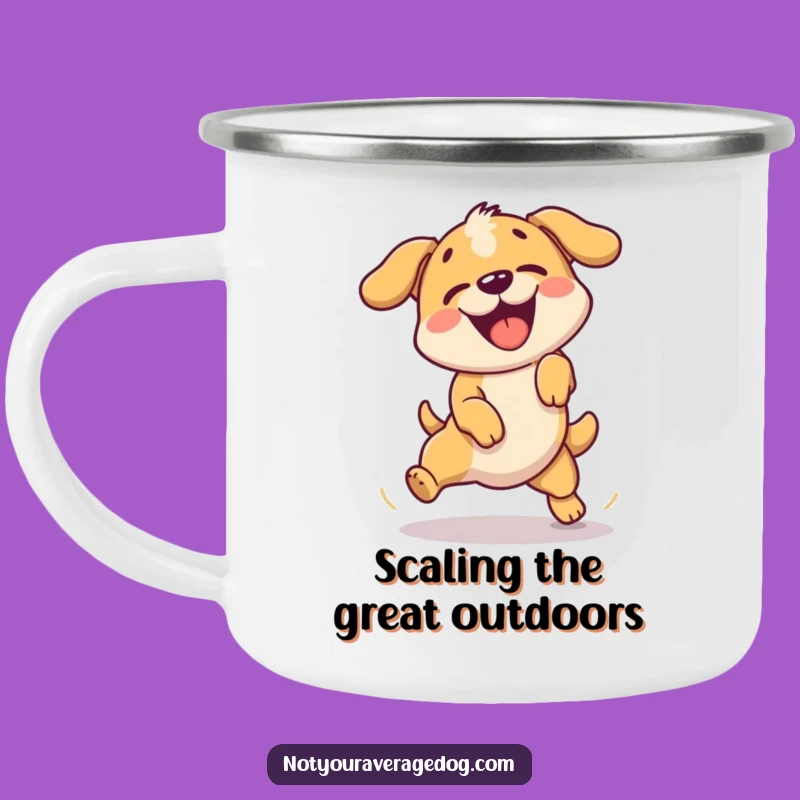 Funny Failed Jump Dog Camper Mug: Hilarious Outdoor Effort Cup