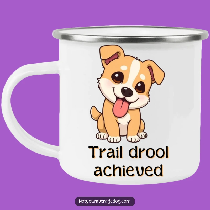 Funny Dog Tongue Camping Mug: Comical Outdoor Gear, a Hilarious Adventure Gift