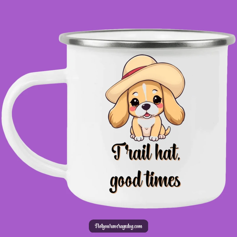 Durable Funny Dog in Hat Camping Mug: Your Stylish Trail Companion