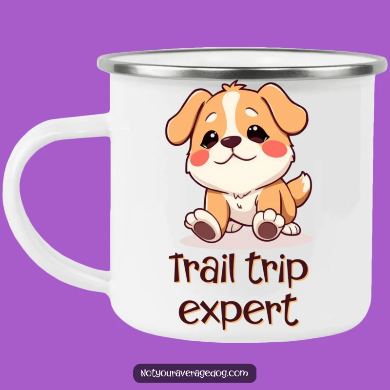 Funny Tripping Dog Camping Mug - Durable Comical Drinkware, Outdoor Gift