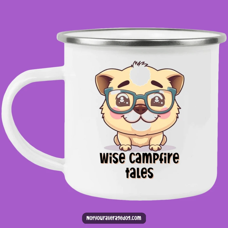 Outdoor Funny Dog Glasses Camping Mug: Adventures Brewed with Goofy Humor
