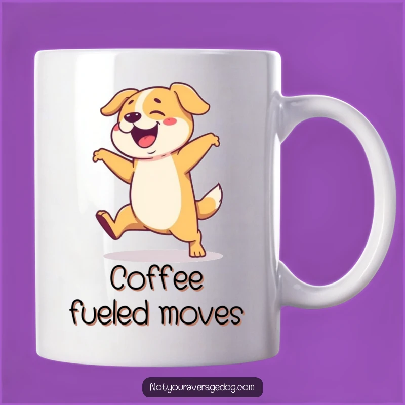 Funny Dancing Dog Mug: Clumsy Canine's Exaggerated Routine, Perfect Funny Gift