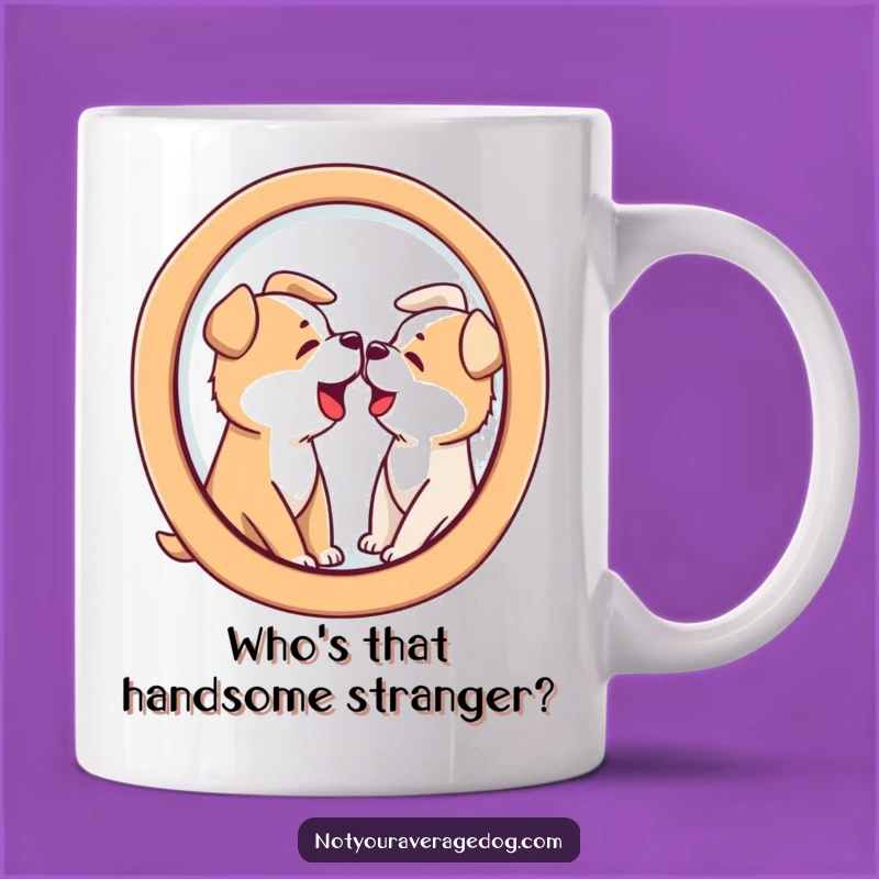 Funny Dog Barking Reflection Mug - Hilarious Pet Funhouse Mirror Gift