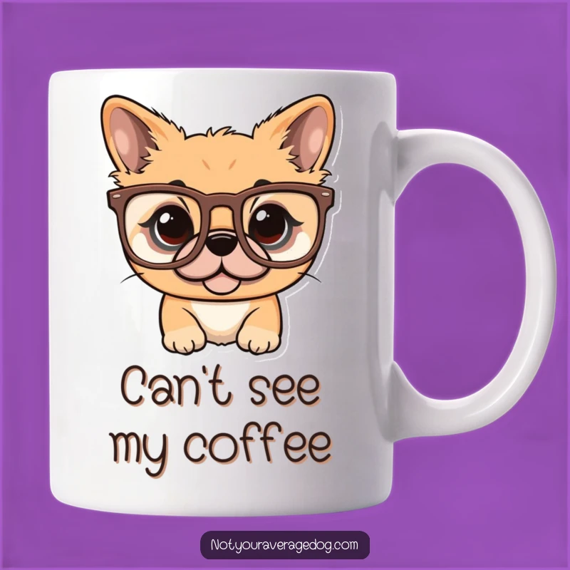 Funny Dog Oversized Glasses Mug: Hilarious Pup Style For Your Morning Brew Funny Gift