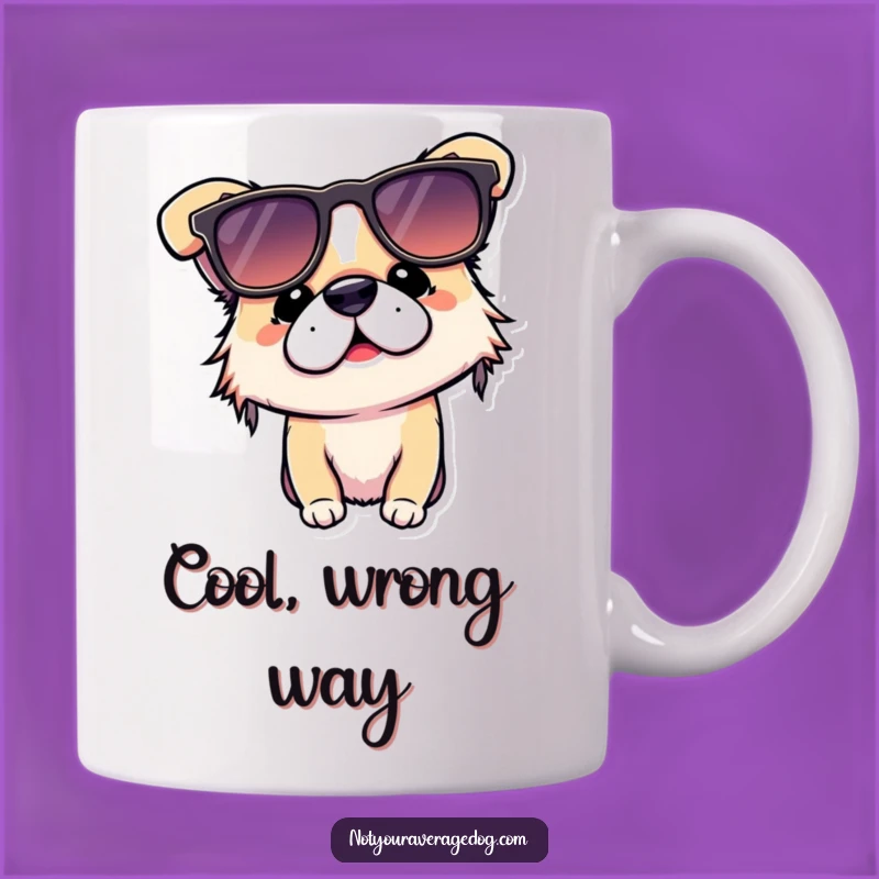 Funny Dog Sunglasses Fail Mug: Hilarious Pup's Style Mishap Gift