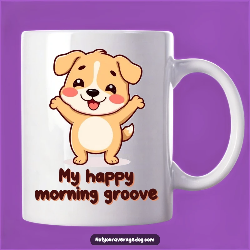 Funny Wiggle Dance Dog Mug: Hilarious Canine Celebration Gift