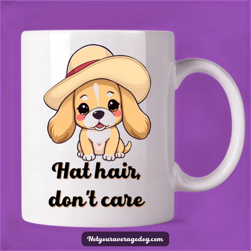 Funny Dog in Hat Mug: Hilarious Style for Coffee Lovers