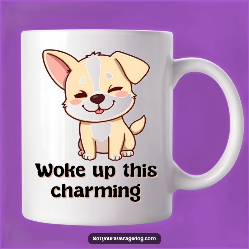 Mischievous Dog Wink Mug: Funny Gift for Dog Lovers with a Sly Grin