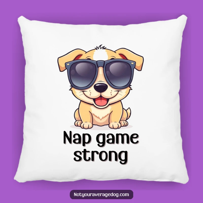 Comfy Funny Goofy Dog Sunglasses Pillow - Hugs of Humor
