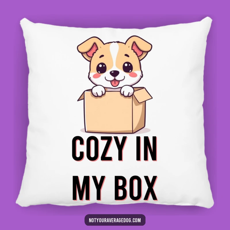 Comfy Funny Dog Small Box Pillow - Hugs of Humor and Softness