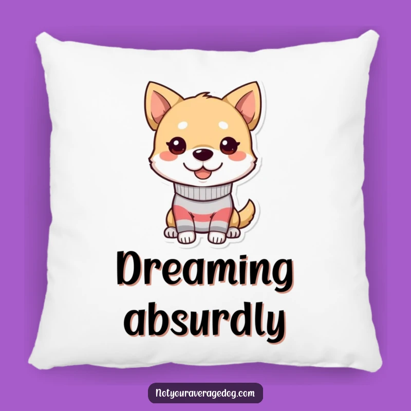 Funny Dog Sock Pillow - Soft Mismatched Grin Cushion, Cozy Gift