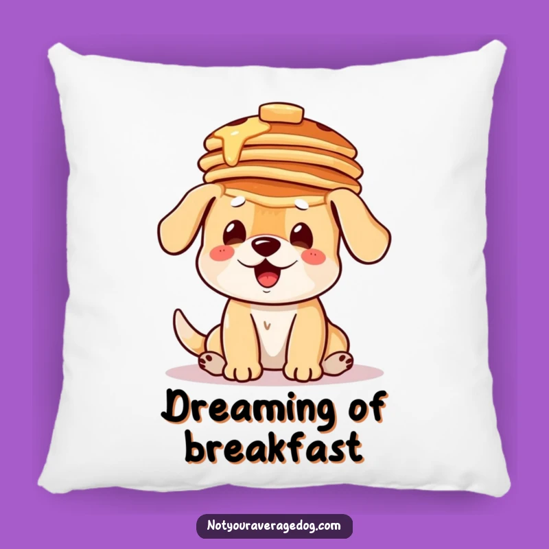 Comfy Funny Balancing Dog Pancakes Pillow - Hugs of Humor