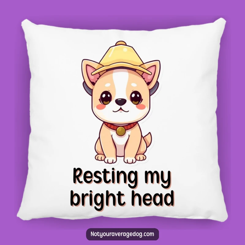 Funny Dog Lampshade Hat Pillow - Comfy & Quirky Accent for Cozy Spaces
