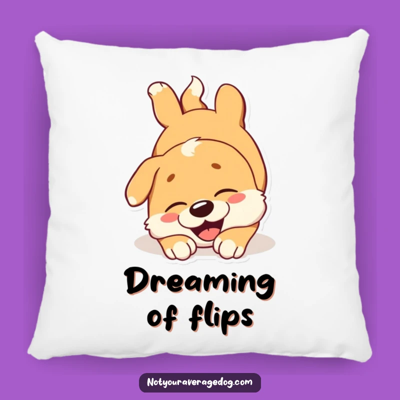 Happy Dog Tumble Pillow: Funny Decor, a Soft Touch of Joy