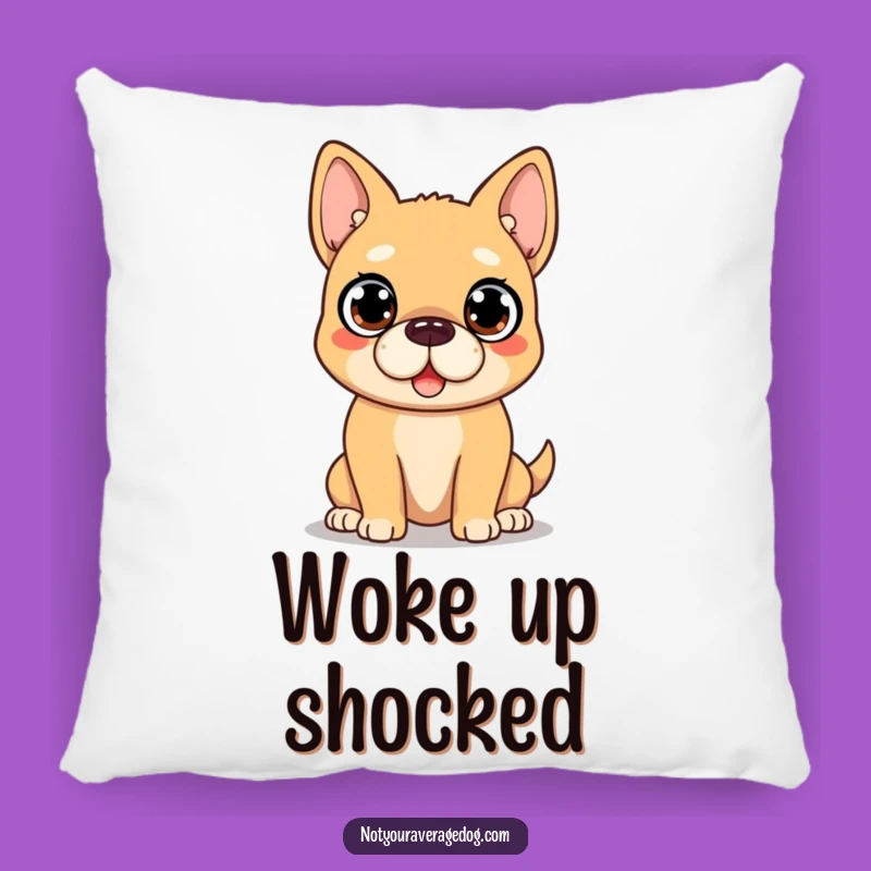 Funny Surprised Dog Pillow: Wide-Eyed Comfort, Ideal Gift