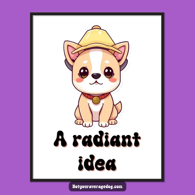 Funny Dog Lampshade Hat Digital Art - Instant Amusing Decor for Instant Smiles