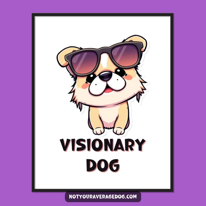 Funny Dog Sunglasses Fail Digital Print: Instant Laugh Art Gift