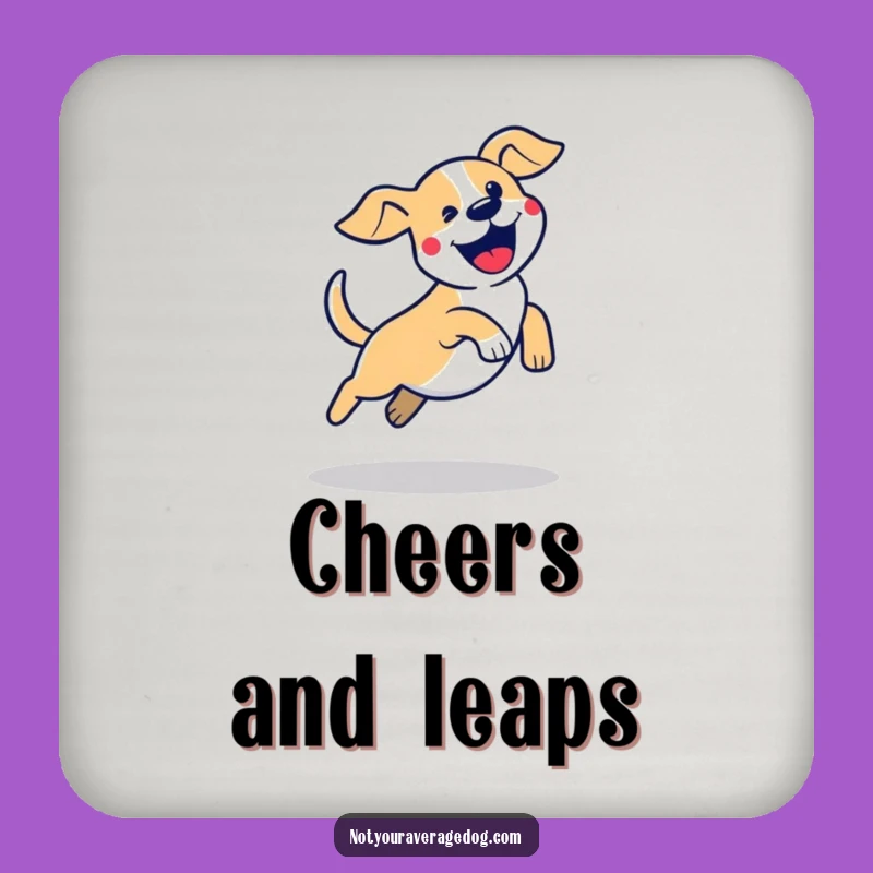 Funny Dog Jump Coasters: Protect Surfaces with Canine Energy