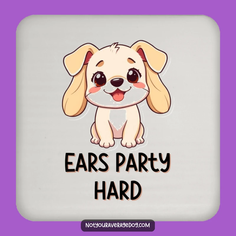 Funny Dog Drink Coaster: Protect Surfaces with Playful Pup's Ears