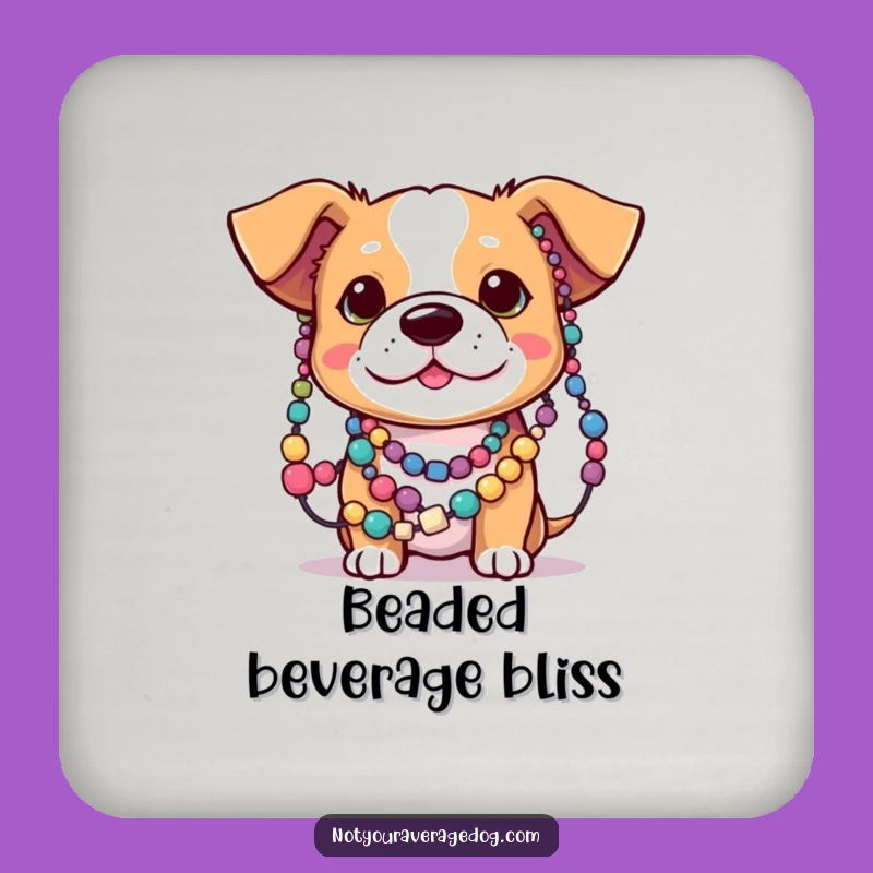 Funny Dog Ears Tangled Beads Coaster Set - Protect Surfaces with Whimsy