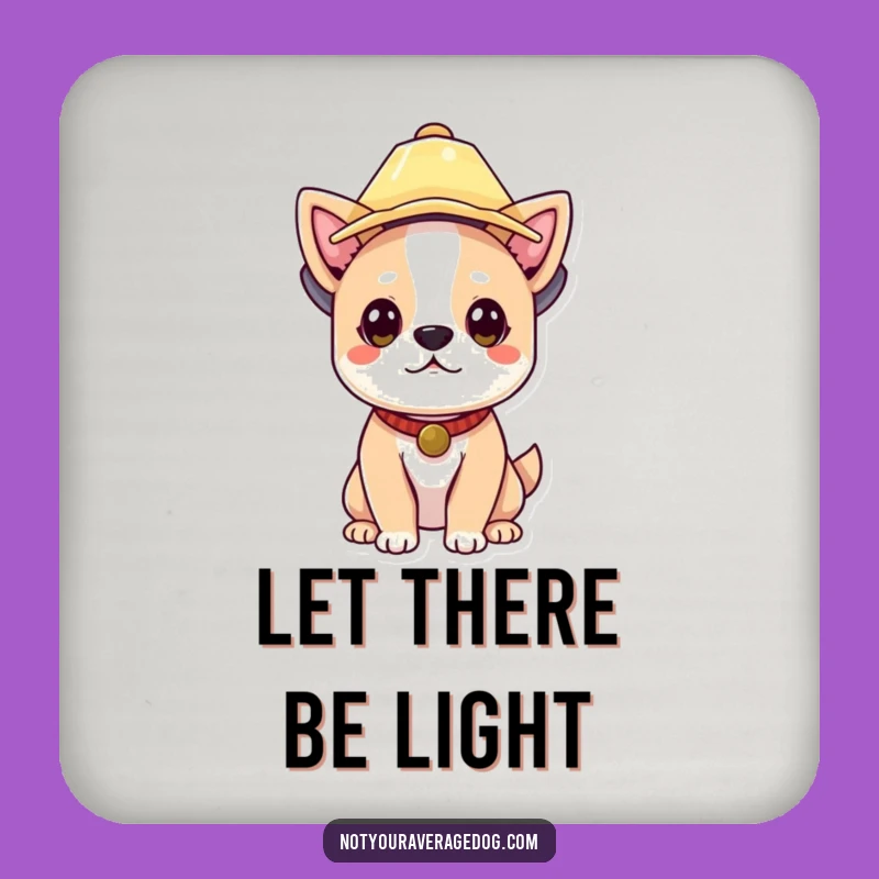 Funny Dog Lampshade Hat Coaster - Protect Surfaces with Canine Comedy