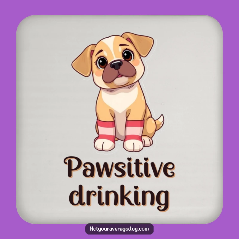 Funny Puppy Sock Coaster: Protect Surfaces from Spills & Giggles, Perfect Funny Gift