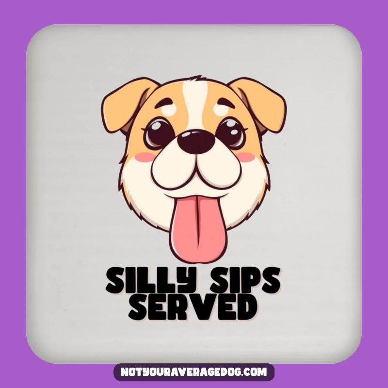Funny Silly Dog Face Coasters: Protect Surfaces with Canine Comedy