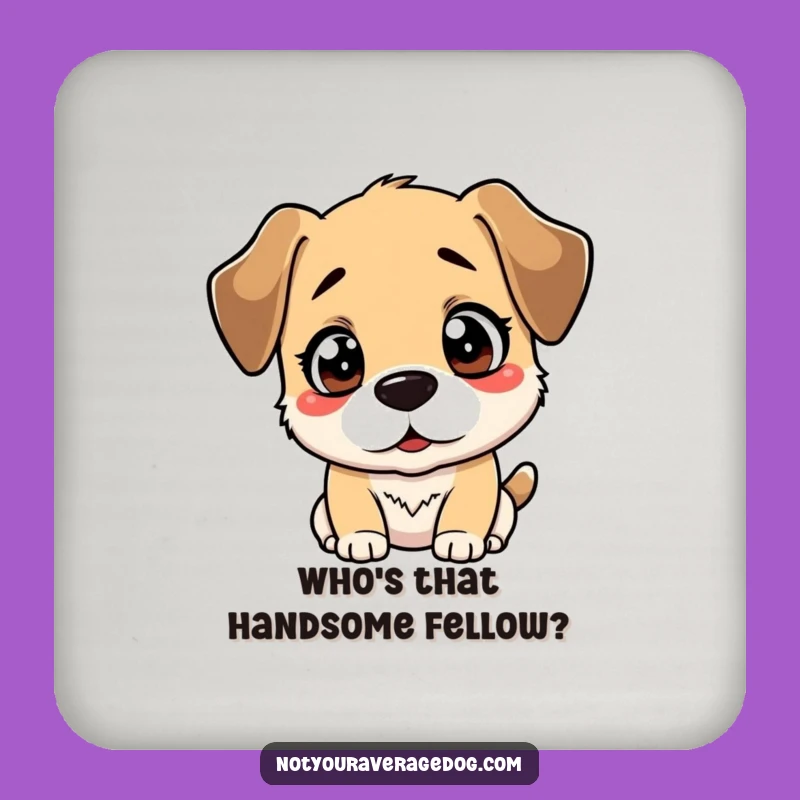 Funny Bewildered Dog Coaster: Protect Surfaces with Hilarious Art
