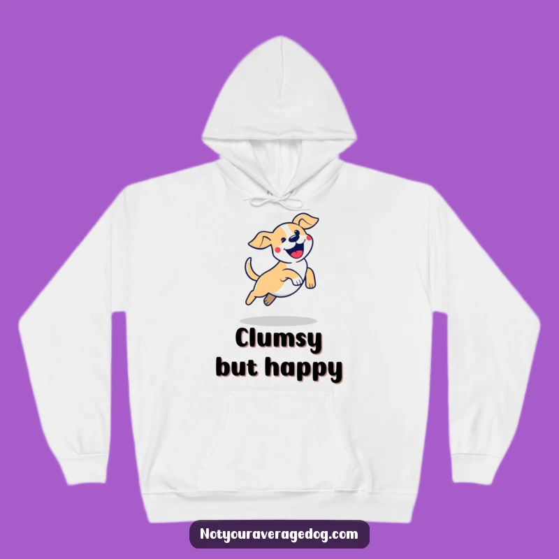 Cozy Funny Dog Jump Hoodie: Warmth Meets Energetic Fun