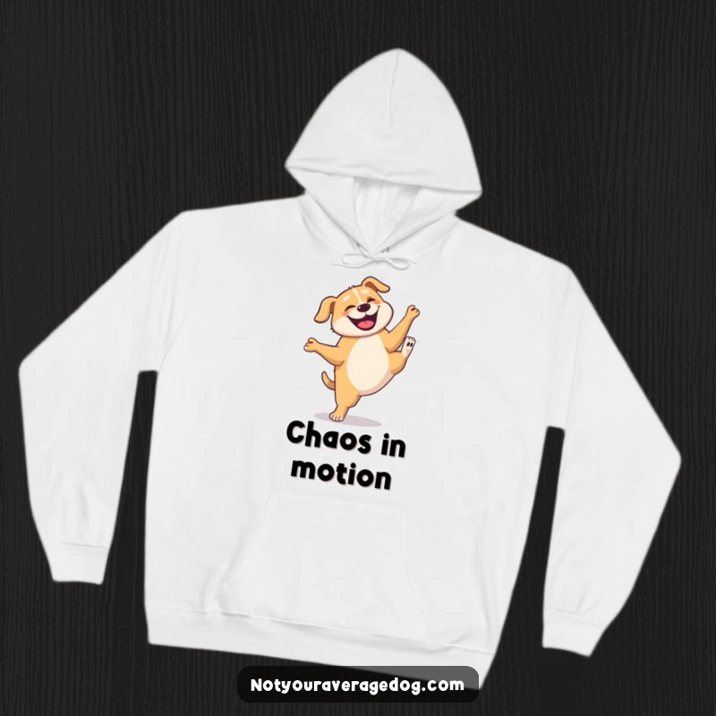 Funny Dog Cartwheel Hoodie: A goofy dog executes a wobbly cartwheel, showcasing pure, unadulterated joy.