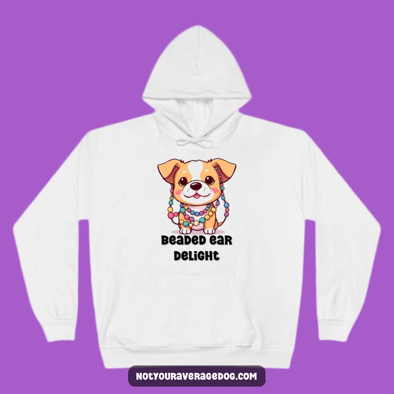 Funny Dog Ears Tangled Beads Hoodie - Cozy Up with Colorful Antics