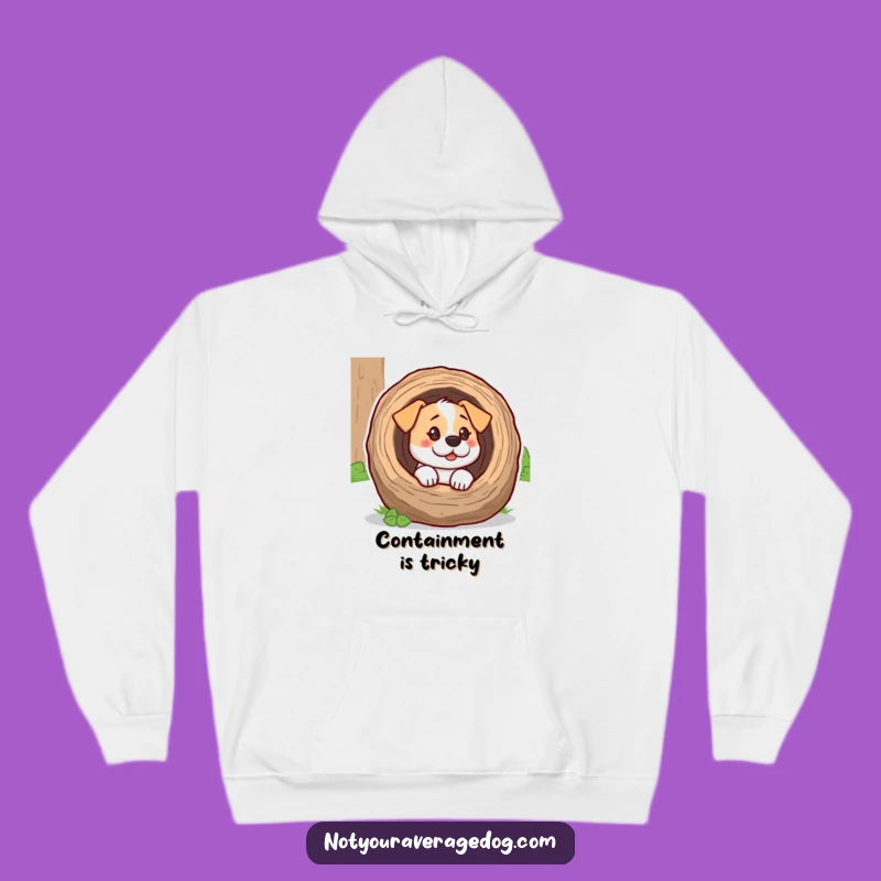 Funny Dog Log Head Hoodie - Cozy & Hilarious Confused Canine Gear Gift