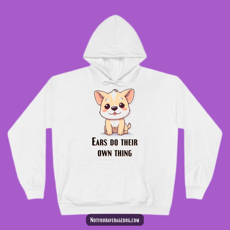 Funny Dog Wiggles Ears Hoodie: Cozy Canine Ear Acrobatics Wearable Humor