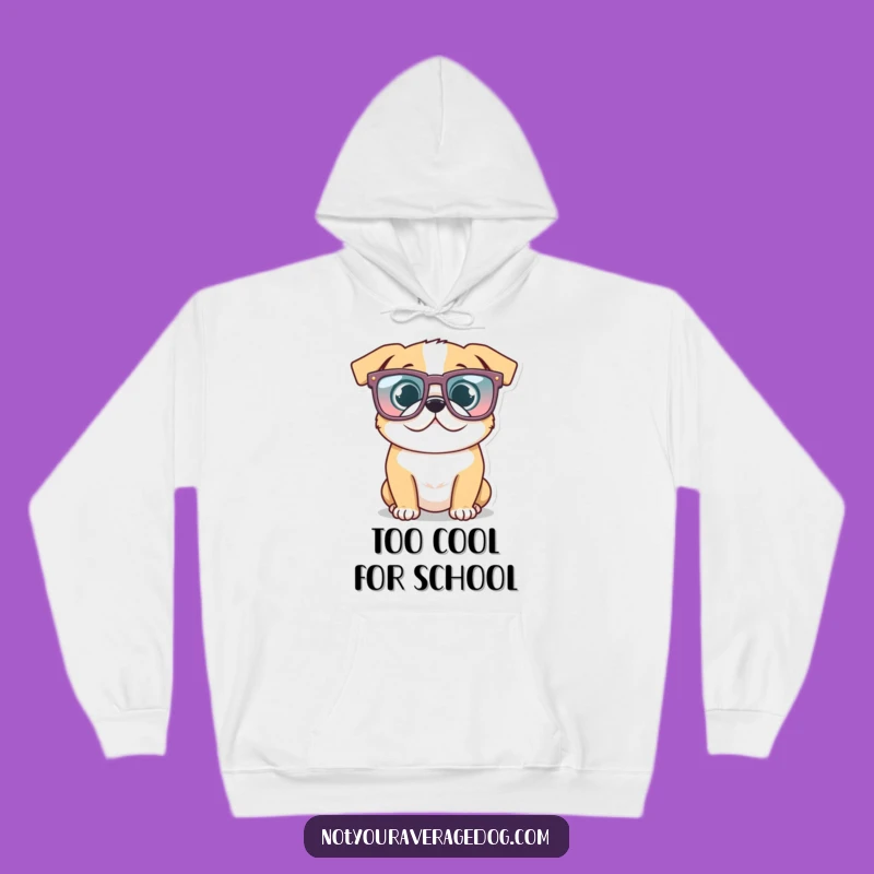 Funny Glasses Dog Hoodie - Cozy Quirky Pet Comfort Gift