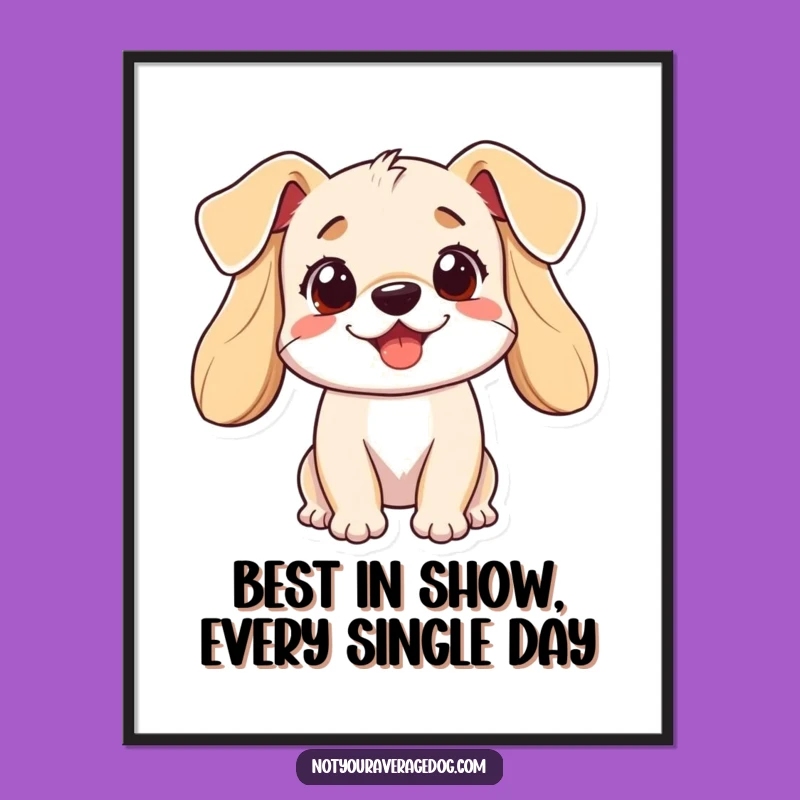 Free Printable Dog Wall Art: Hilarious Ears for a Laugh - Funny Downloadable Decor