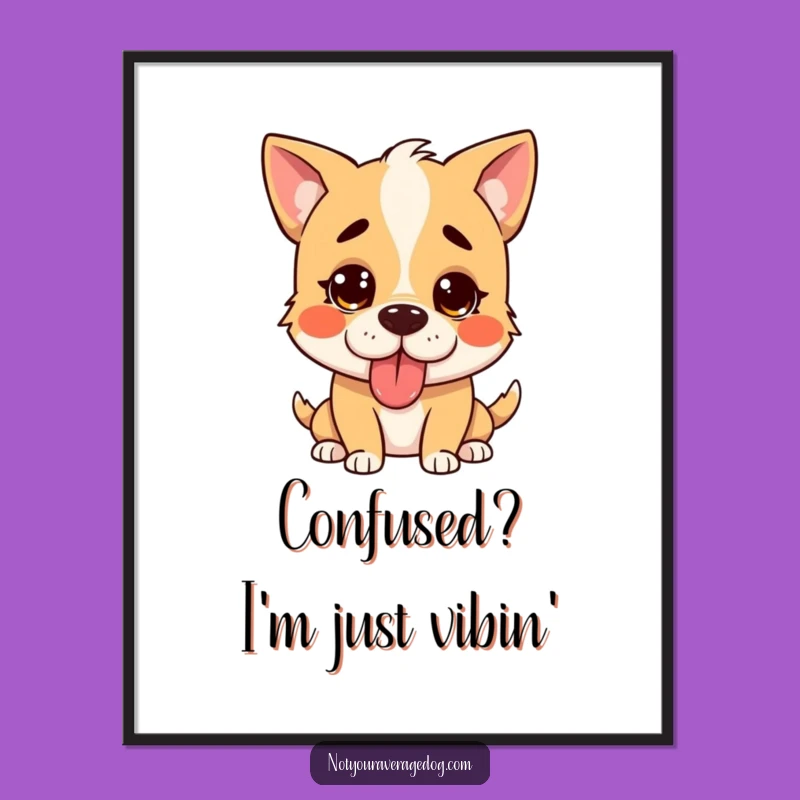 Free Printable Wall Art: Silly Dog Tongue Out Funny Downloadable Art