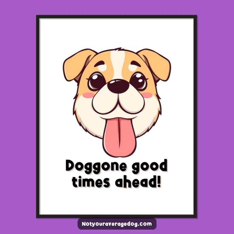 Free Printable Wall Art: Silly Dog Face Funny Pet Portrait Download