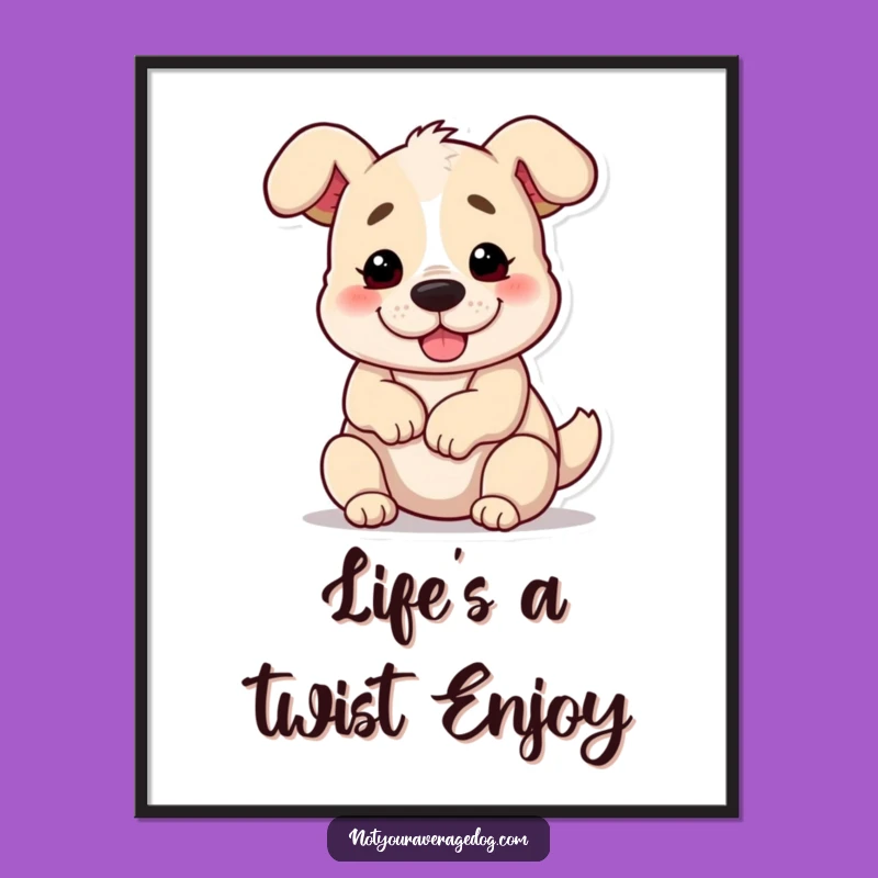 Free Printable Wall Art: Silly Pretzel Dog, Hilarious Downloadable Decor