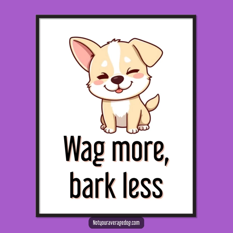 Free Printable Wall Art: Mischievous Dog Wink! Hilarious Downloadable Art for Walls.