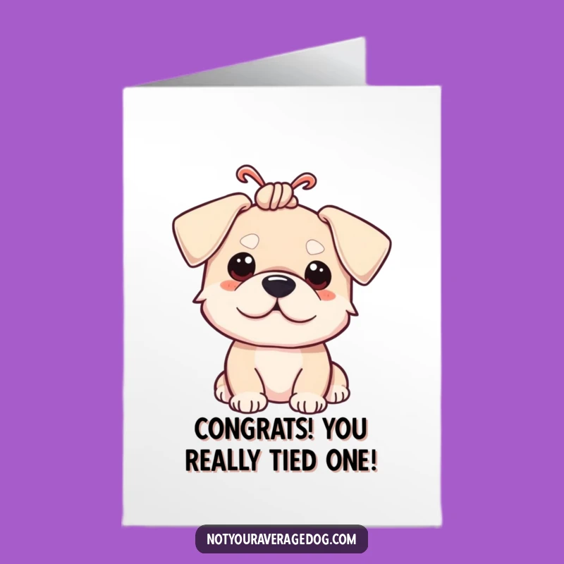Free Printable Congrats Card: Knotted Ears Dog for Humorous Success